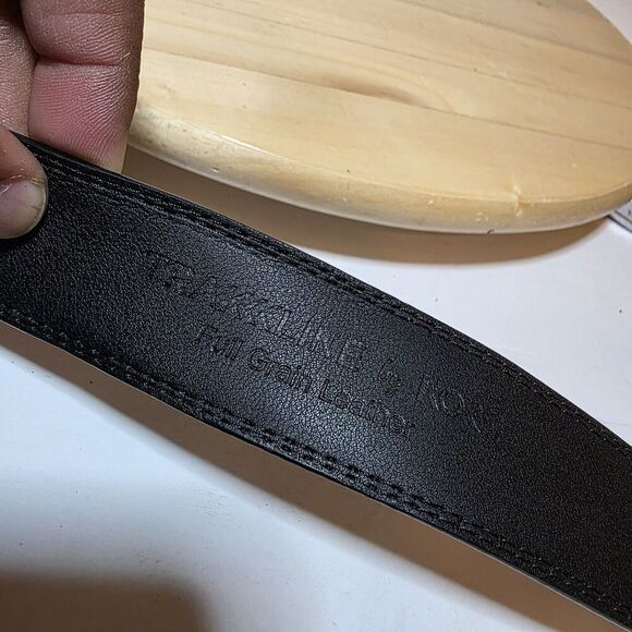 Railtek Dull Metal Frame Latch Clamp Belt Buckle With Size 33 Black Leather Belt - Picture 6 of 7